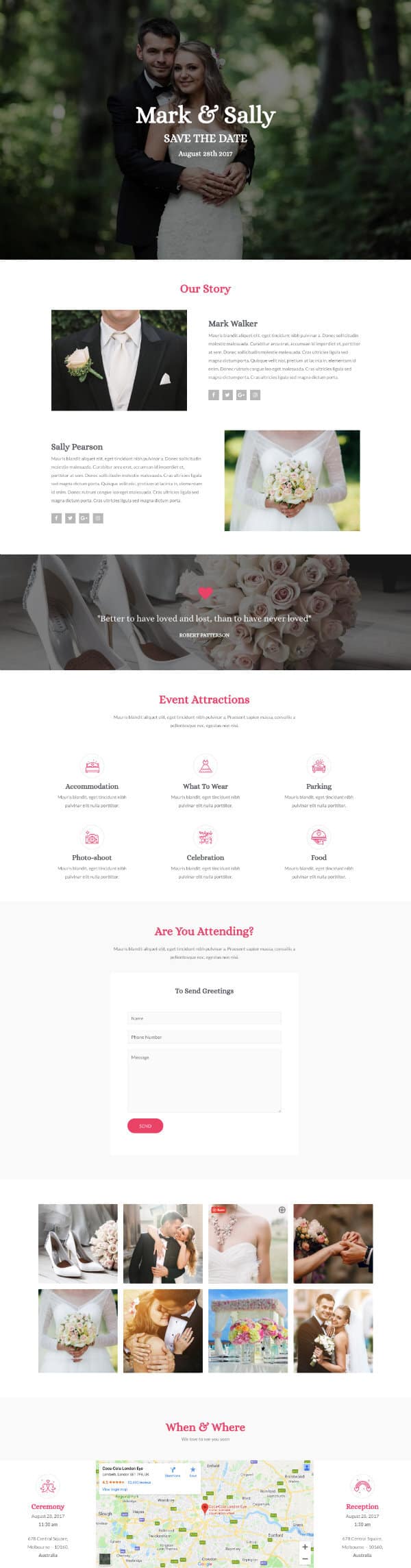 Task IT - Example Website for Wedding